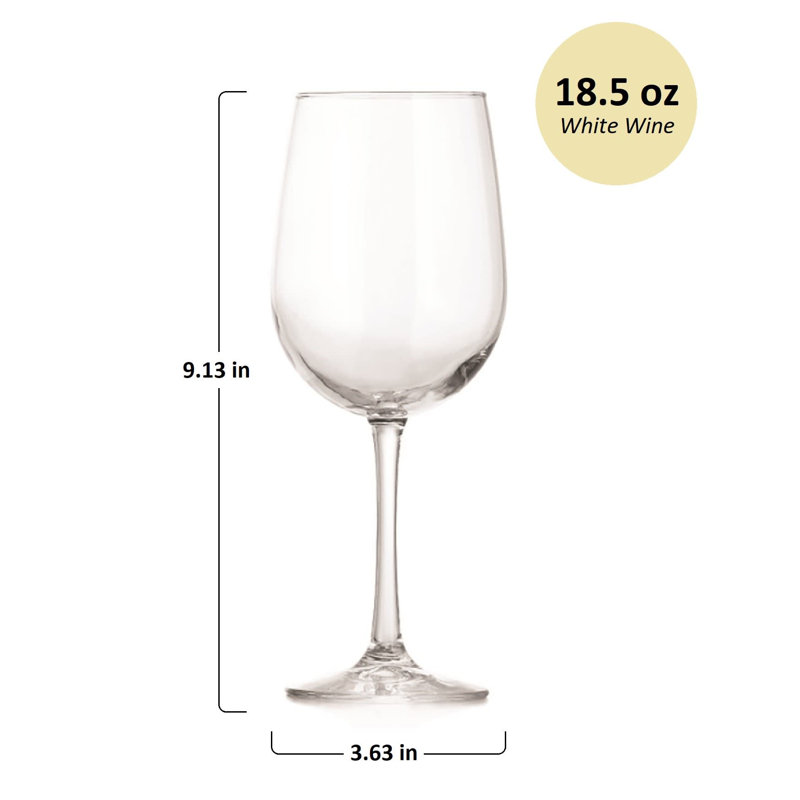 Verres à vin blanc Libbey, 18,5 onces, ensemble de 6