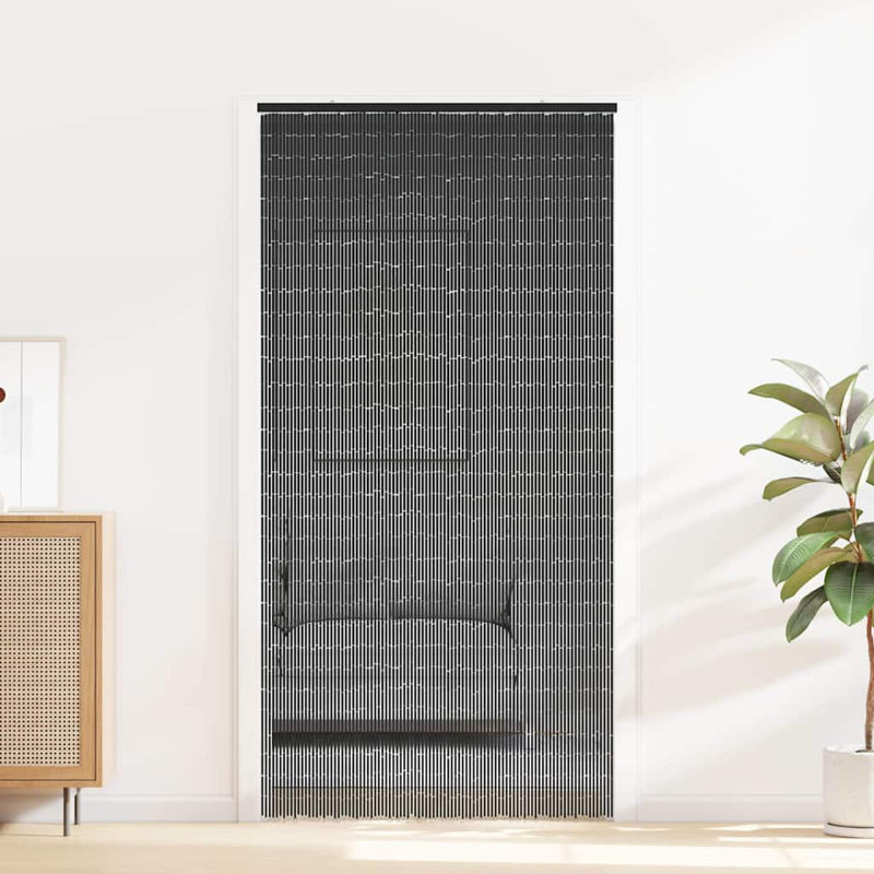 Loraine Insect Door Curtain Bamboo Anti Mosquito Protector Screen Multi Sizes, 39.4" W x 78.7" L, Dark Gray