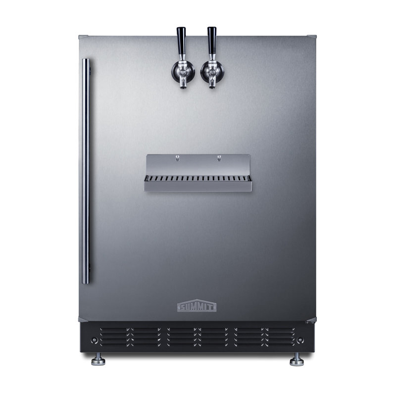 Stainless Steel Dual Tap Commercial Built-In Beer Kegerator