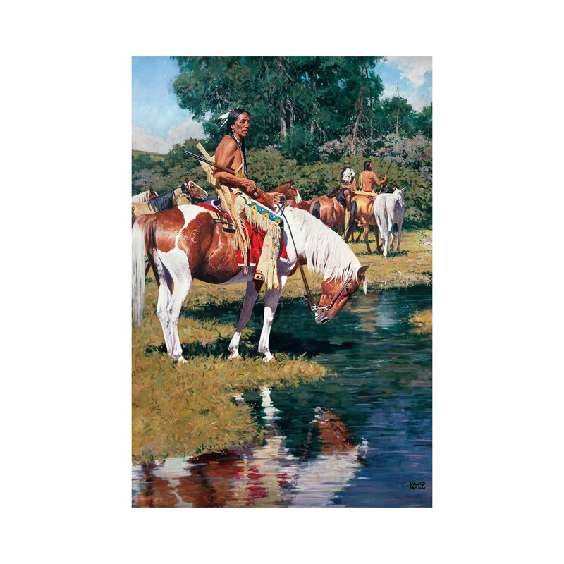 The Pony Guard By David Mann - Wrapped Canvas Painting by David Mann - Wrapped Canvas Painting