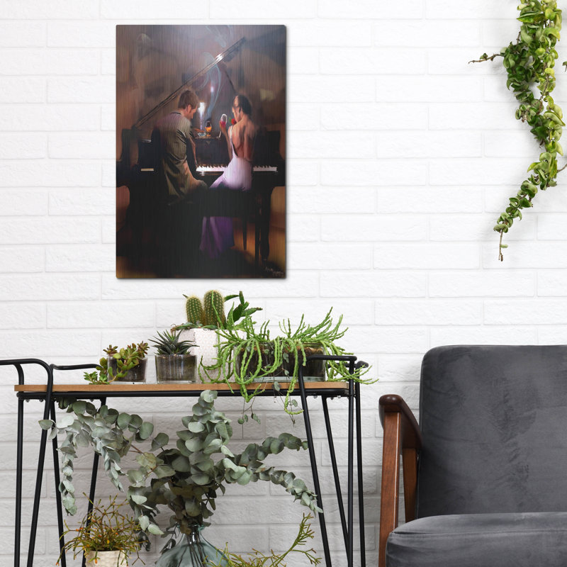 «Cigar Bar Love» par Murray Henderson, art mural en métal Mercer41, 24 po x 36 po, H 16 po x l 12 po