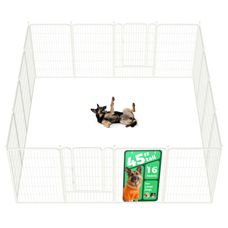 Parc pour animaux de compagnie pour camping-car d'intérieur, de jardin et de camping-car, 45 pouces, 16 panneaux, 16 pouces