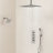 Thermostatic Shower Faucet System, Ceiling Mount High-Pressure Rainfall Dual Shower Head with Rough-In Valve-93876704