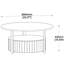 Table basse ronde avec rangement parfaite pour les soirées cinéma et les collations