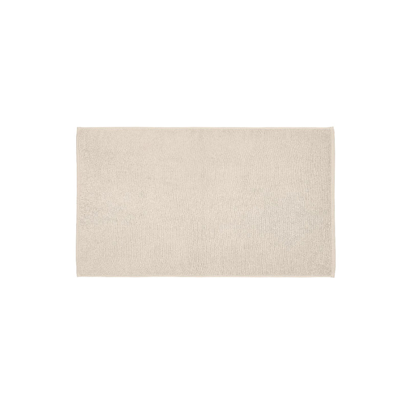 Tapis de bain en coton biologique TUYO - Rectangle - Rayon de lune (beige)