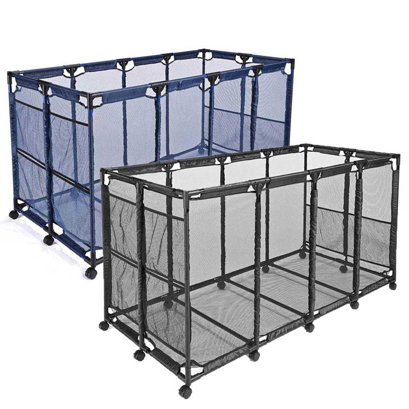 Yescom 65" Pool Toy Storage Large Rolling Cart Mesh Bin, Black