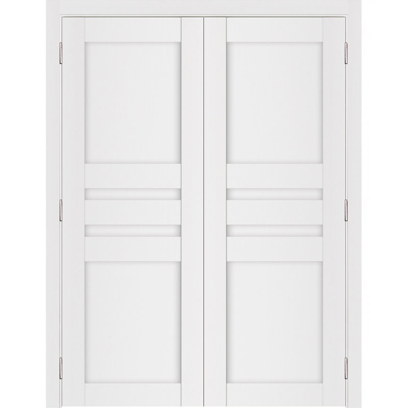 Double porte intérieure stratifiée blanc doux pré-suspendu Stile 032, 36 po x 80 po, Réversible