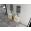 Meuble-lavabo mural 60 po avec lavabo d'art en céramique et 1 tablette de rangement, porte à fermeture en douceur, contreplaqué