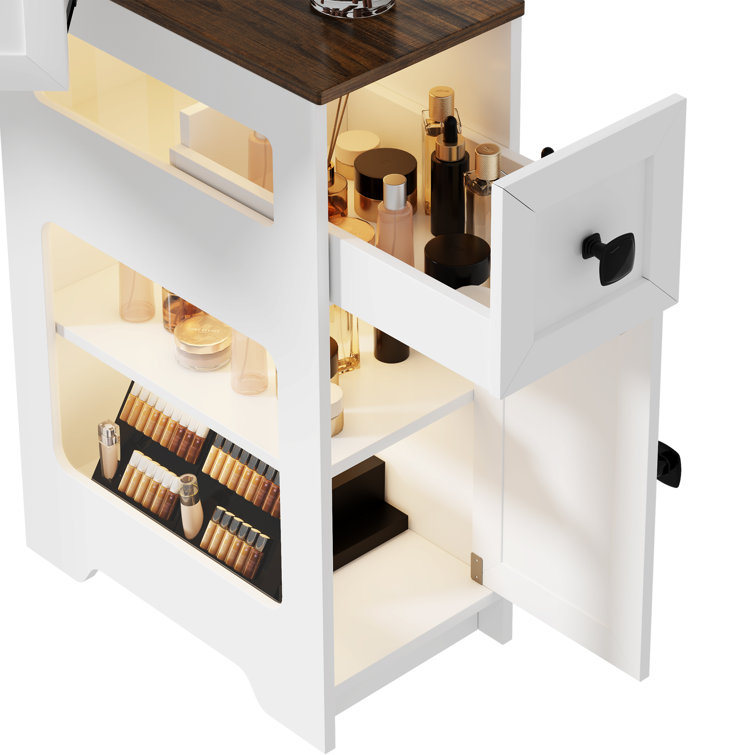 Machalik Corner Makeup Vanity With Mirror