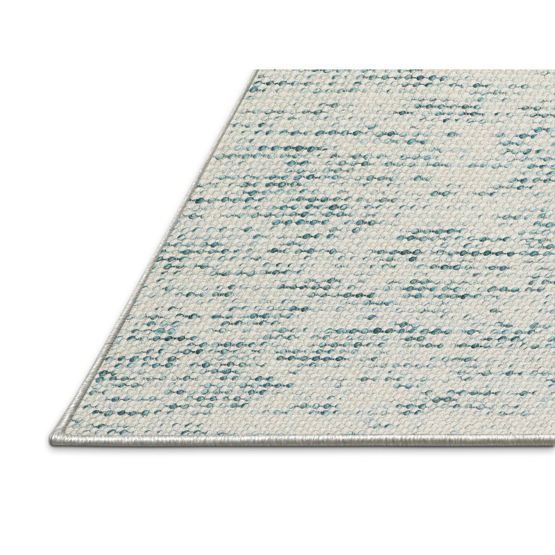 Tapis gris/bleu clair contemporaine, Rectangle 5 pi x 8 pi