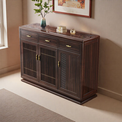Chinese style floor standing shoe cabinet