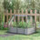 Lit de jardin surélevé galvanisé 4 pi x 3 pi Outsunny avec mini couvre-serre en PVC, jardinière en métal avec 2 fenêtres à enroulement pour faire pousser des fleurs, des fruits, des légumes et des herbes
