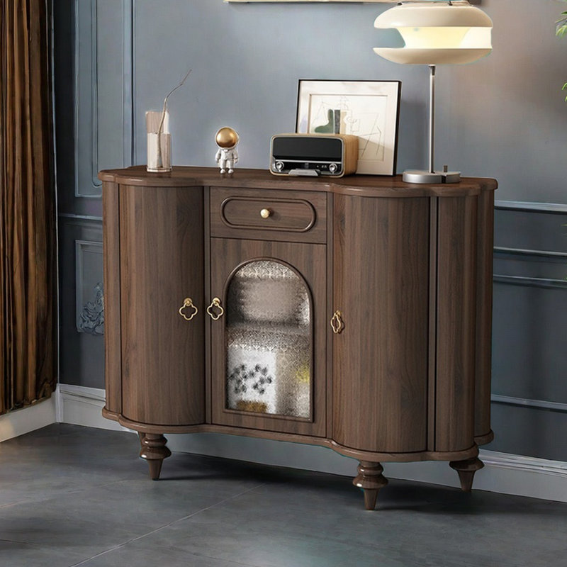 Armoire d'appoint européenne rétro moderne., Brun noisette