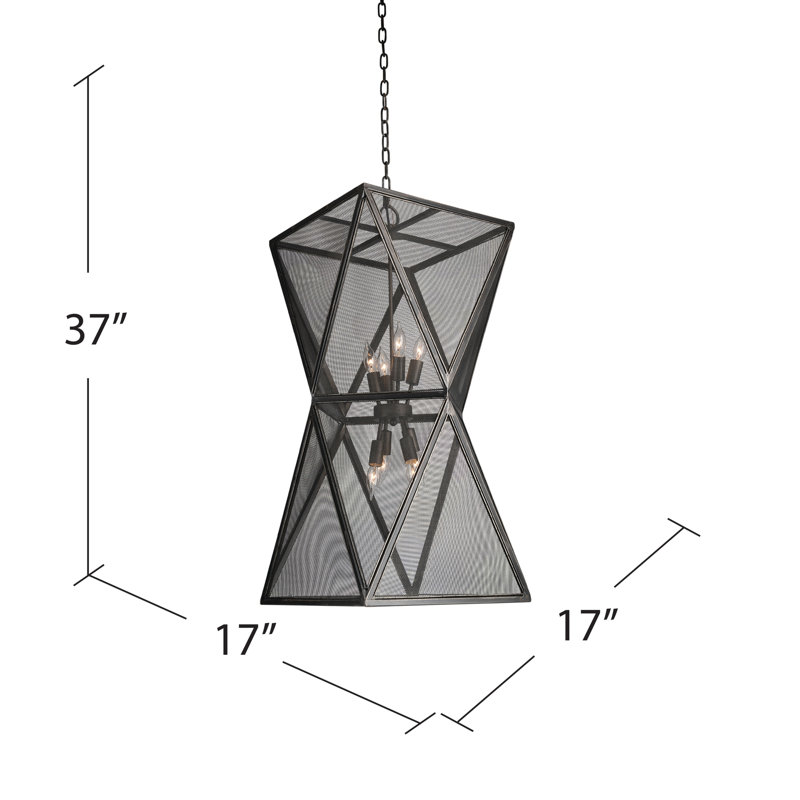 Luminaire suspendu géométrique 8 lumières