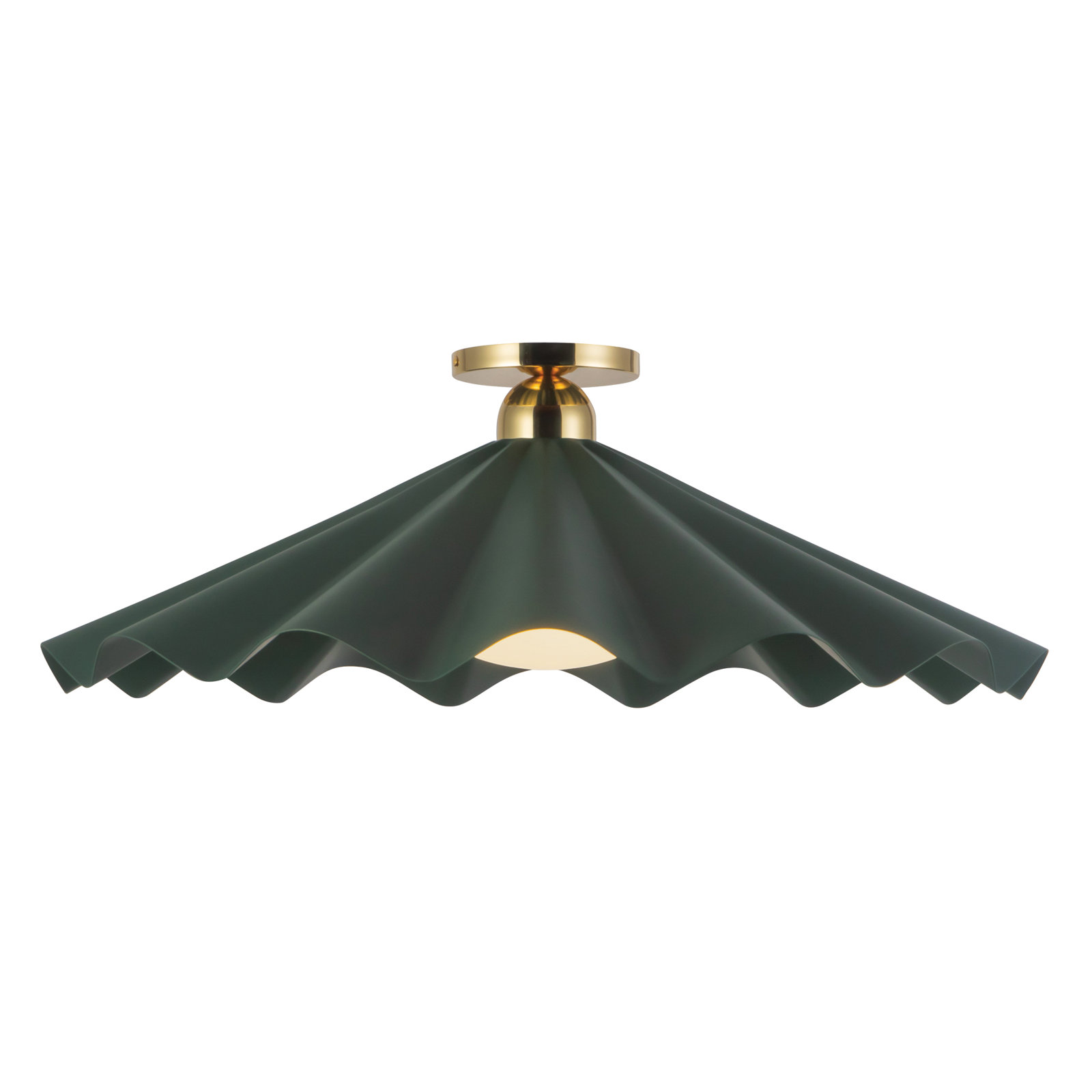 Sadira 25-in Semi-Flush Mount, 25-in, Green