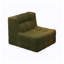 Chaise d'appoint moderne en velours côtelé vert minimaliste pour le salon