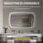 Backlit Modern Bathroom / Vanity LED Mirror, Tempered Glass, with 3 Color Temperature & Stepless Brightness Adjustment-794501983