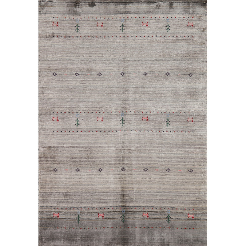 Handmade Wool Gabbeh Style Oriental Rug 3x6