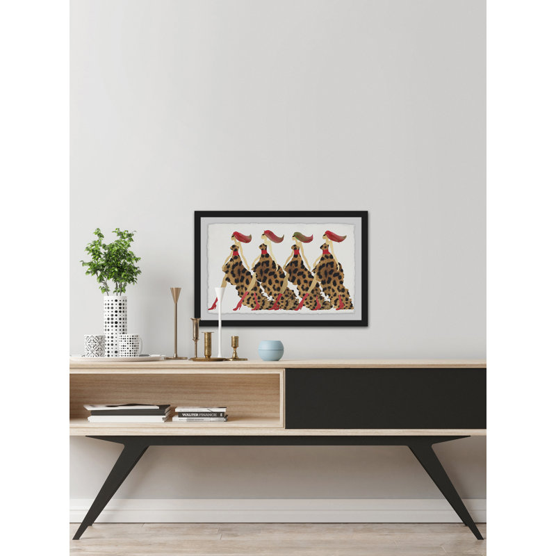 Cheetah Gown 1 Piece Single Picture Frame Wall Art, 61 cm H x 91 cm W x 4 cm D