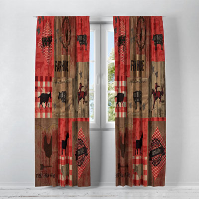 Semi Sheer Curtain Pair