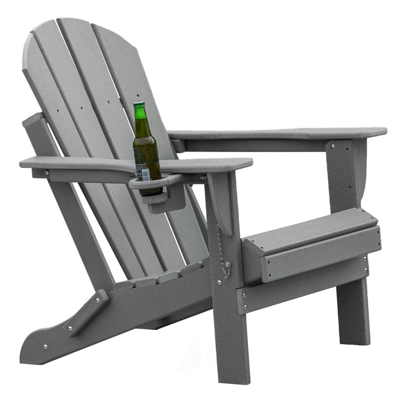 Chaise Adirondack pliante Makan, gris