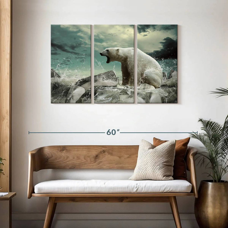 Polar Bear Rage, 28" H x 45" W
