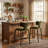 Upholstered Counter Stool with Metal Legs-120358056