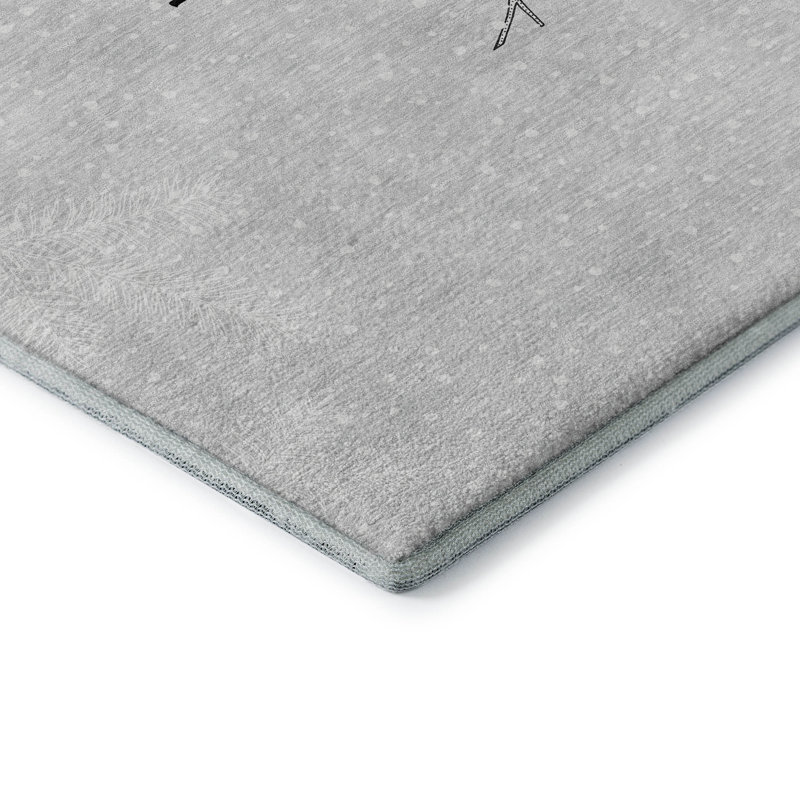 Red Rectangular Non-Slip Washable Synthetic Area Rug