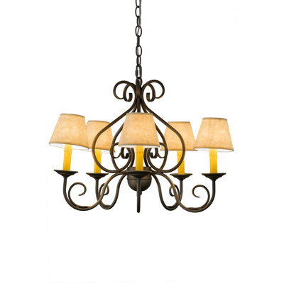 Jenna 5 - Light Dimmable Empire Chandelier