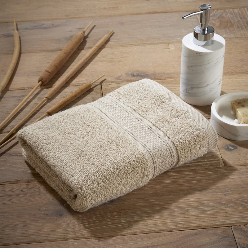 Luxury Zero Twist 100% Cotton Hand Towel, Stone