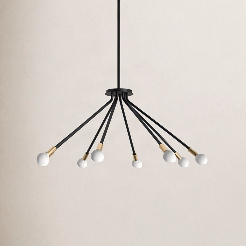 Anika 8 - Light Dimmable Sputnik Modern Linear Chandelier