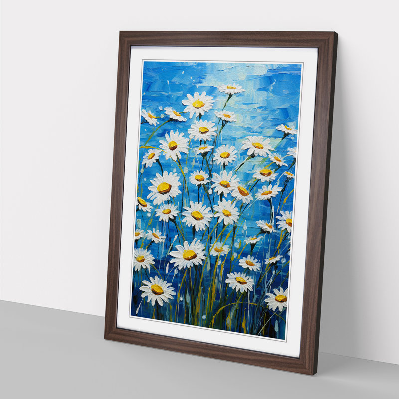 Single Picture Frame Print on Wood, Walnut Framed, 64cm H x 46cm W