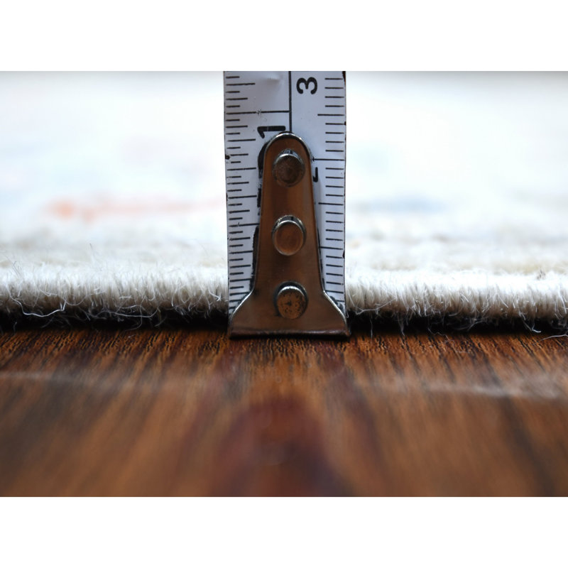 Tapis en laine noué à la main 2 pi 9 po x 15 pi 6 po Angora Oushak avec cyprès DC4437EC90EF40C6BE2C8DA077D1212D
