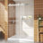 56–60" W x 76" H Frameless Double Sliding Shower Door with 3/8" Tempered Glass, Brushed Nickel-119193575