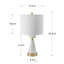 Lampe de table blanche 23 po