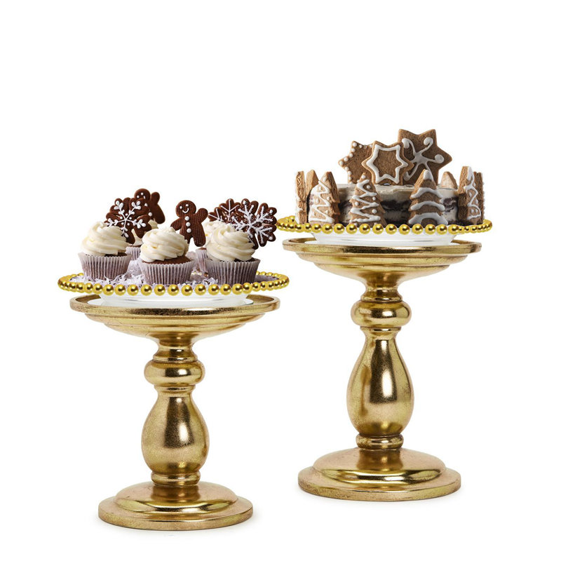 Ensemble de 2 piédestaux décoratifs