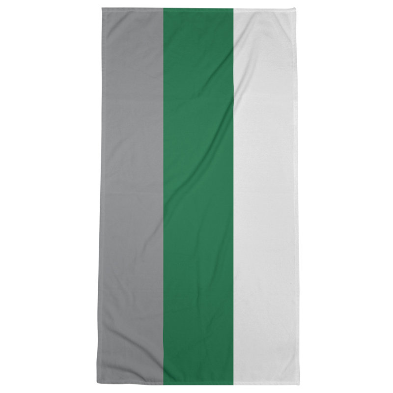 Bath Towel, Gray/Mint Green