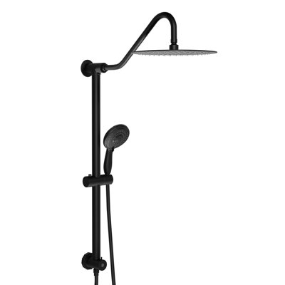 Pomme de douche à pluie murale 10 pouces avec pomme de douche à main multifonction Topcraft