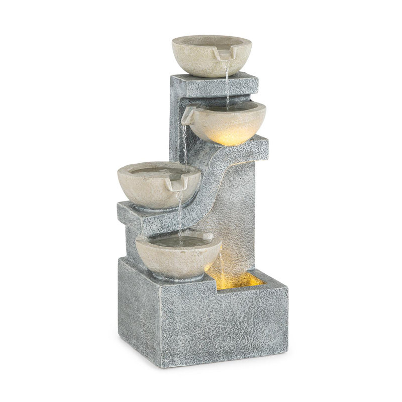 Delos Weather Resistant Cascade Fountain with Light