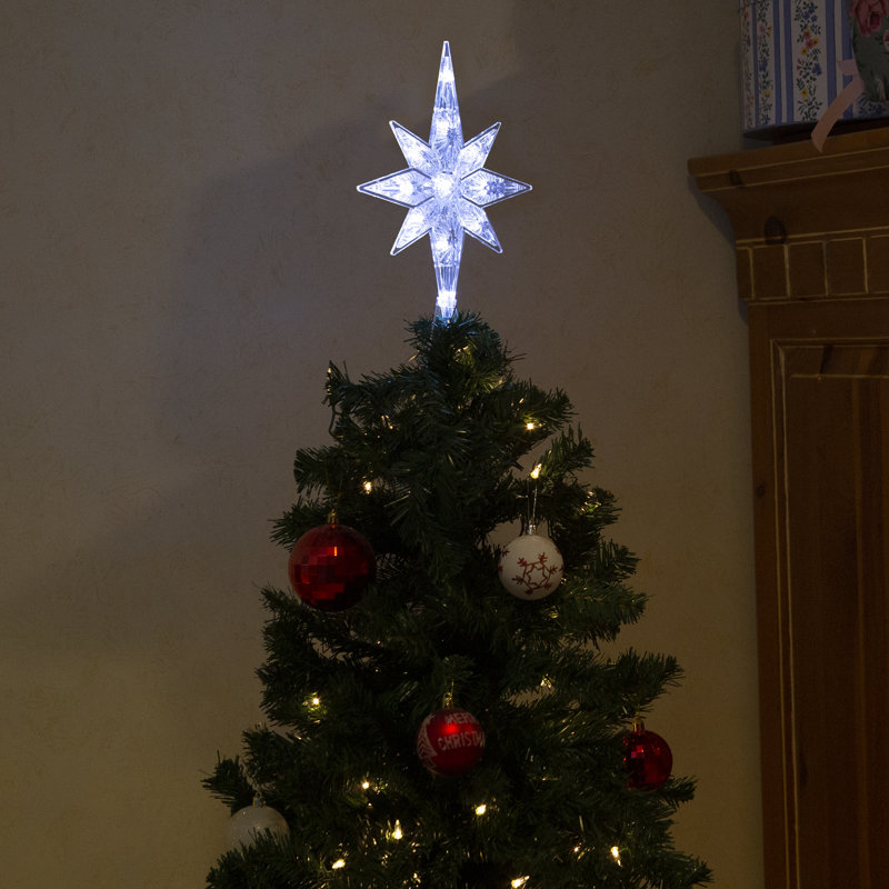 Décoration lumineuse pour sommet de sapin étoile