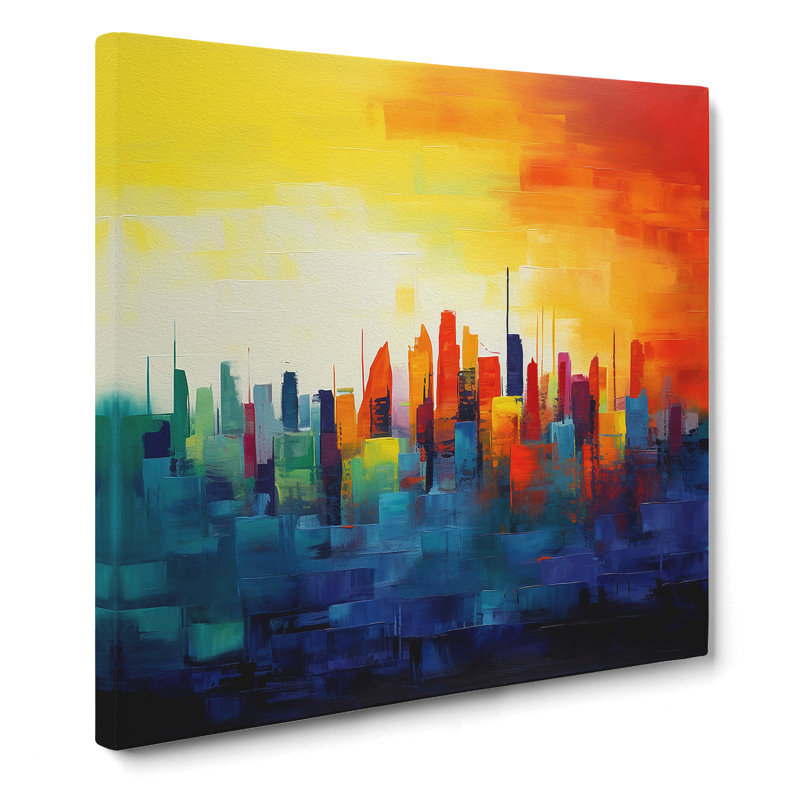 Modern Wall Art - Wrapped Canvas - Framed Print, 50cm H x 50cm W x 3cm D