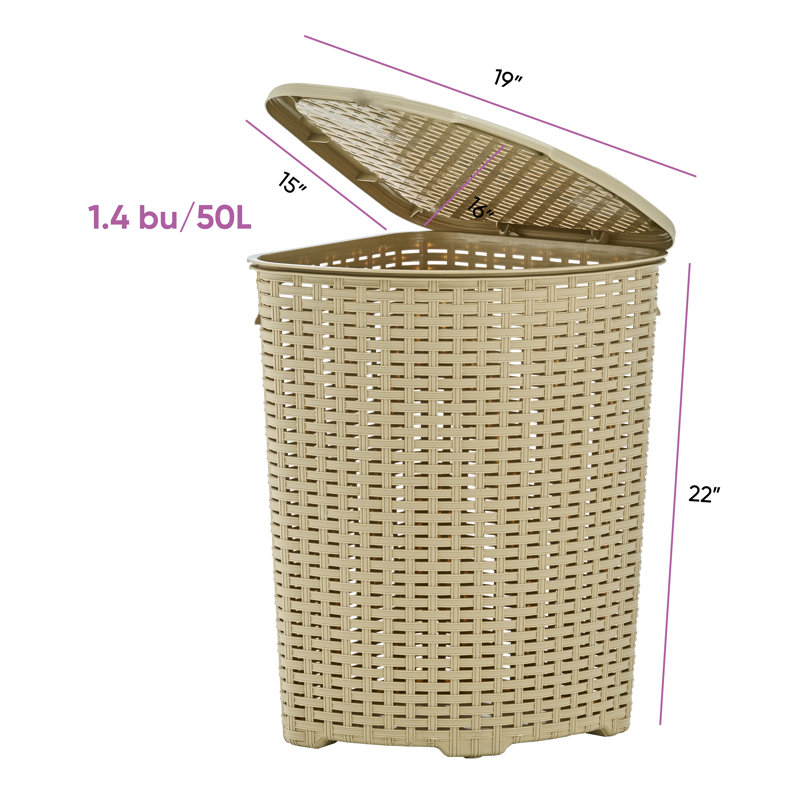 Panier à linge Jaliyah, Beige