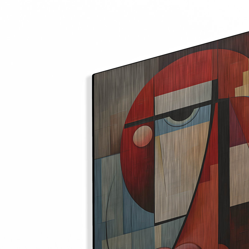 «The Abstract Face» par Andreas Magnusson, art mural en métal, H 24 po x l 16 po
