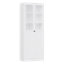 Armoire de cuisine 72 po en métal avec portes et tablettes, grand organisateur de rangement réglable robuste, armoire autoportante sans outil pour le salon, la salle de bain, blanc