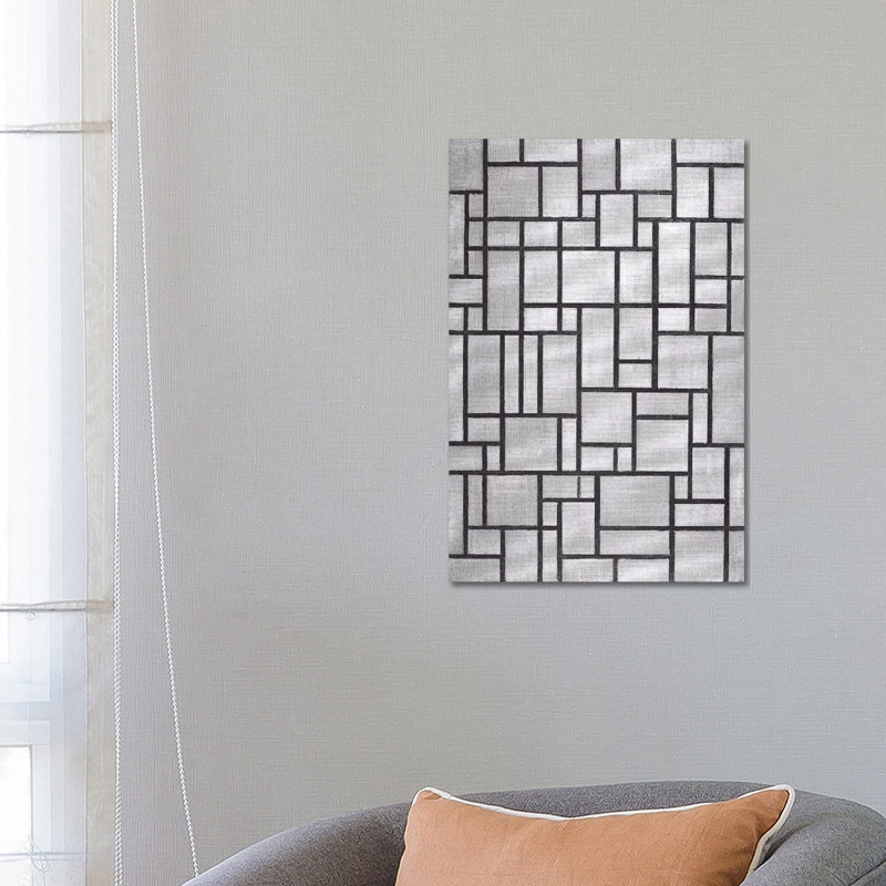 Composition In Grey, 1919 by Piet Mondrian - Wrapped Canvas Print, 66.04 cm H x 45.72 cm W x 1.91 cm D