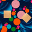 Blue/Orange/Pink/Gold