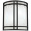 Applique murale 2 lumières Artemis - Finition noir mat - Abat-jour en verre opale - Incandescent-133040421