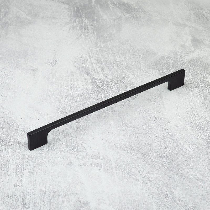Slim Squared D-Bar Handles in Multiple Finish Variations, 224mm, Satin Black