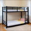Lit superposé pour enfants avec échelle intégrée, garde-corps très hauts, lit superposé simple à structure en métal robuste pour la chambre à coucher