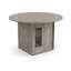 Table de salle à manger 47 "ronde pour 4 à 6 personnes, table de cuisine carrée moderne avec 2 tablettes de rangement, porte coulissante en verre cannelé, grain de bois gris-133527315